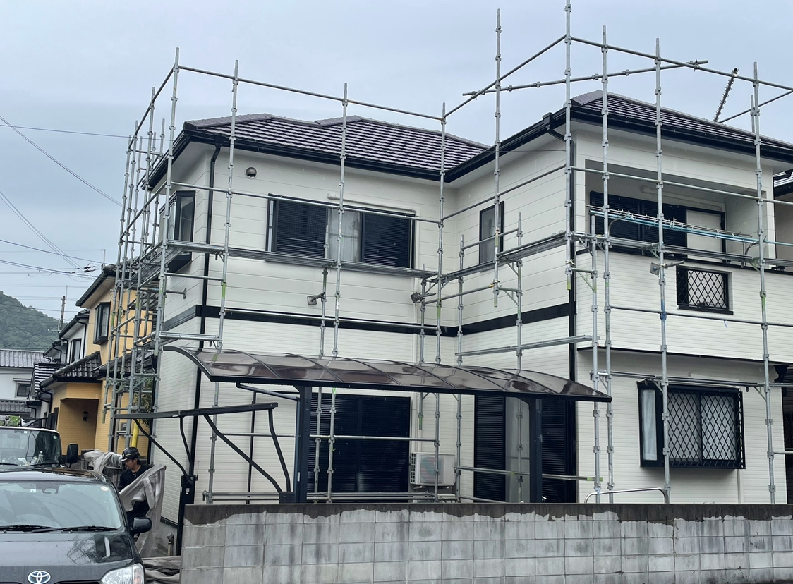 姫路市新在家にて外壁塗装、屋根塗装　モニエル瓦　完工