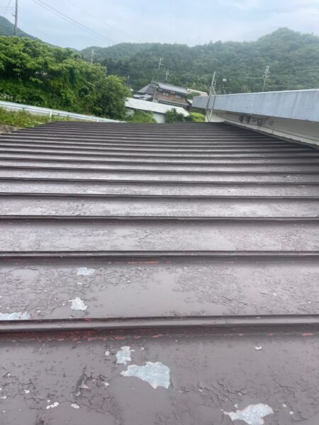 姫路市飾磨区にて屋根塗装（瓦棒）の施工前写真